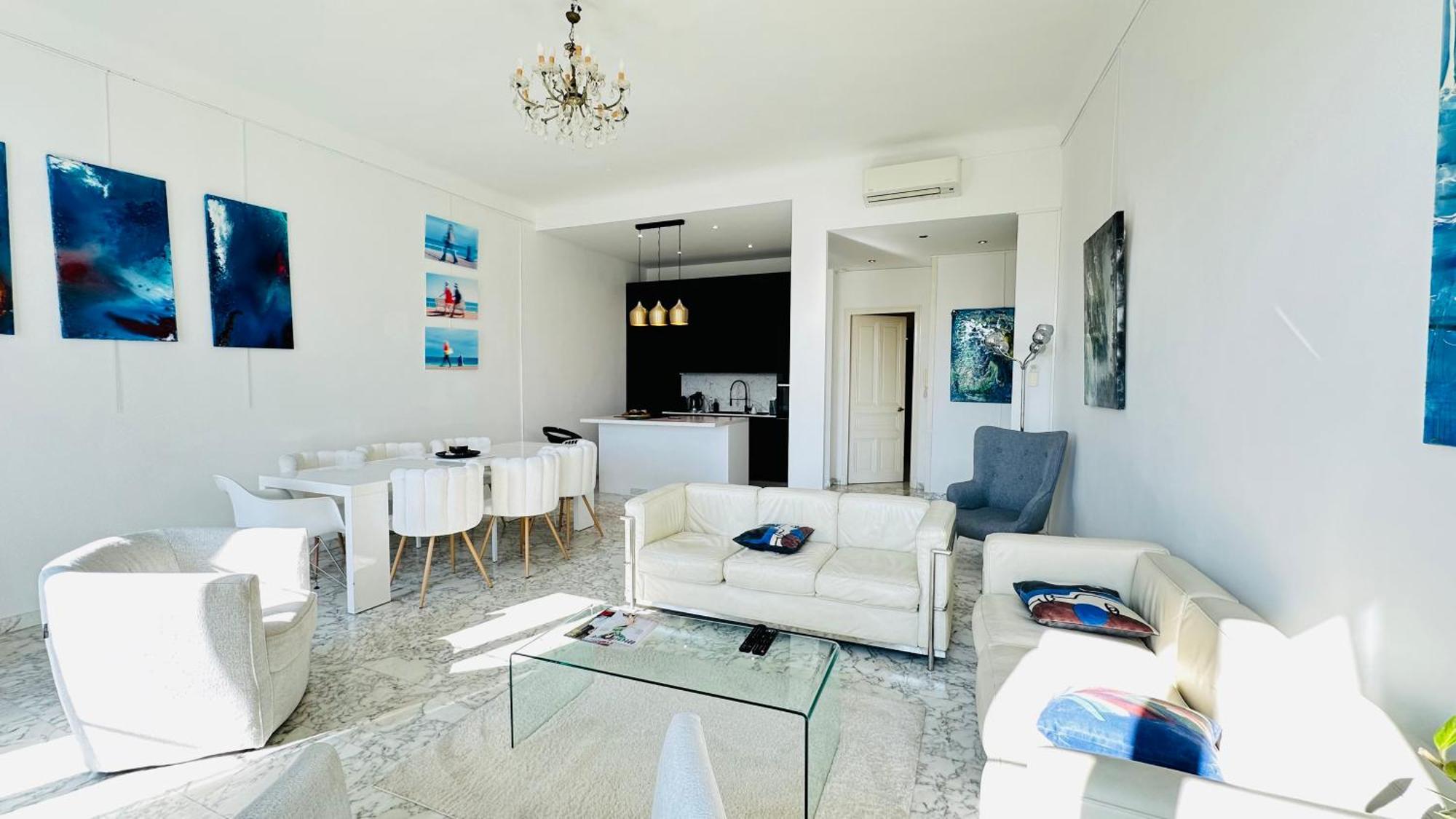 Spacious 3 Bedroom Flat Nice Center - Magnificent View-Parking Exterior photo